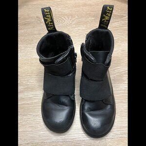 Dr. Martens AirWair 1460 Elastic Boots Black Leather US Child Kids Size 11 EU 28